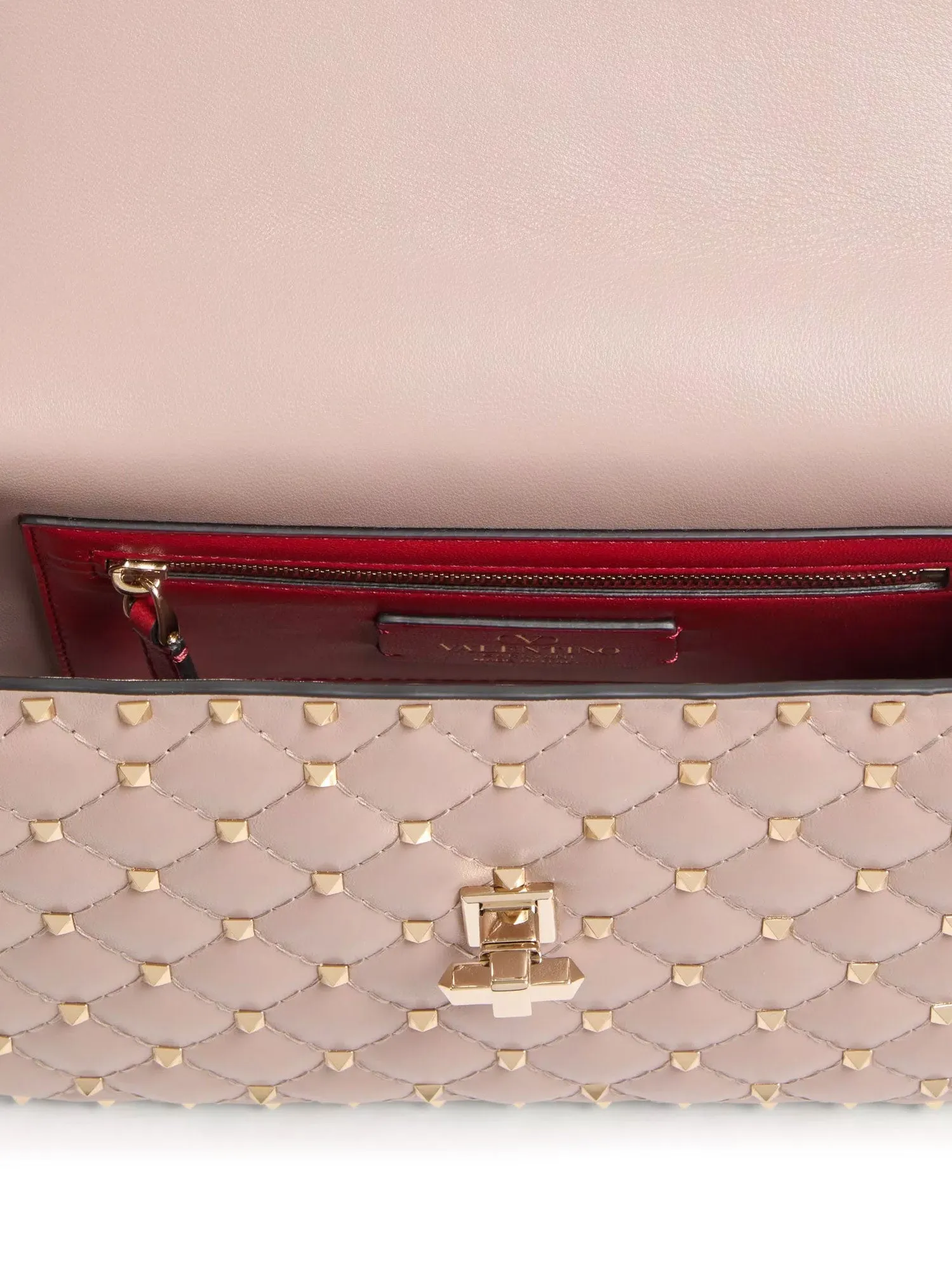 Rockstud Spike Leather Crossbody Bag With Iconic All-Over Studs sold by Wanan Luxury product image thumbnail 4