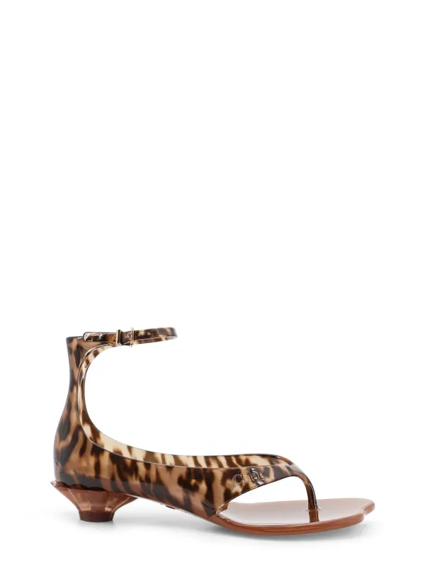 Jelly Tpu Sandals With Animal Print made by Chloe