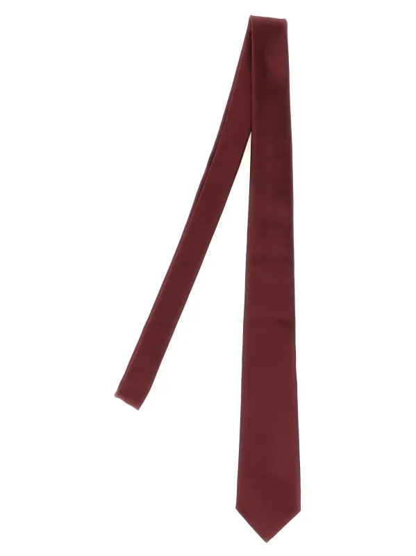Silk Tie Ties And Papillon Bordeaux made by Yves Saint Laurent