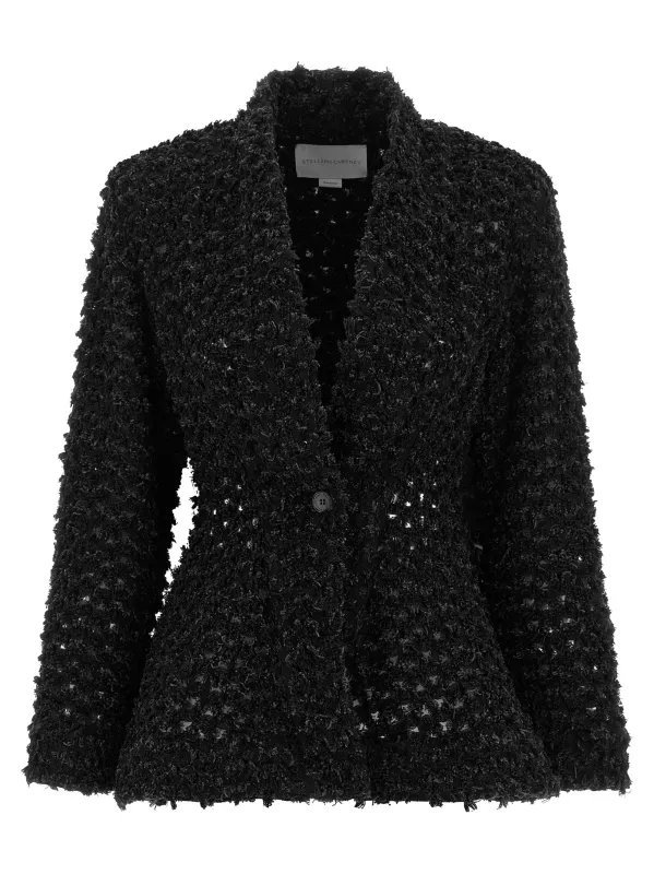 Bouclé Blazer Blazers Black made by Stella McCartney