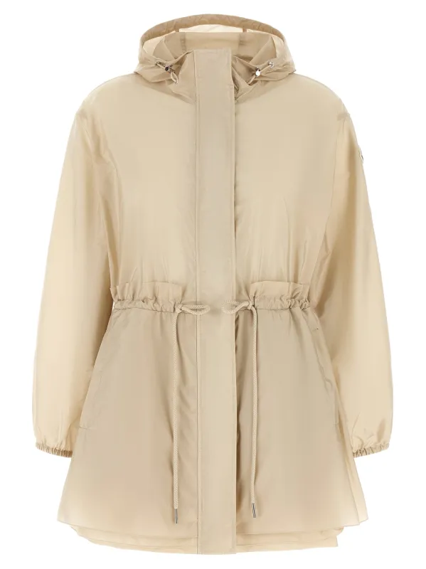 Weteau Puffer Jackets Beige made by Moncler