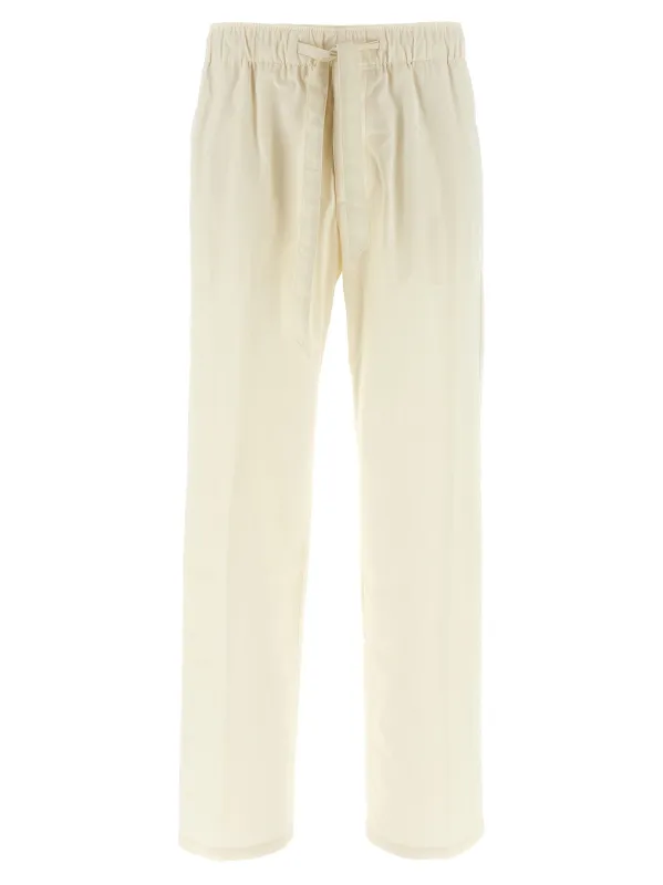 Cotton Trousers Pants White made by Wanan Luxury