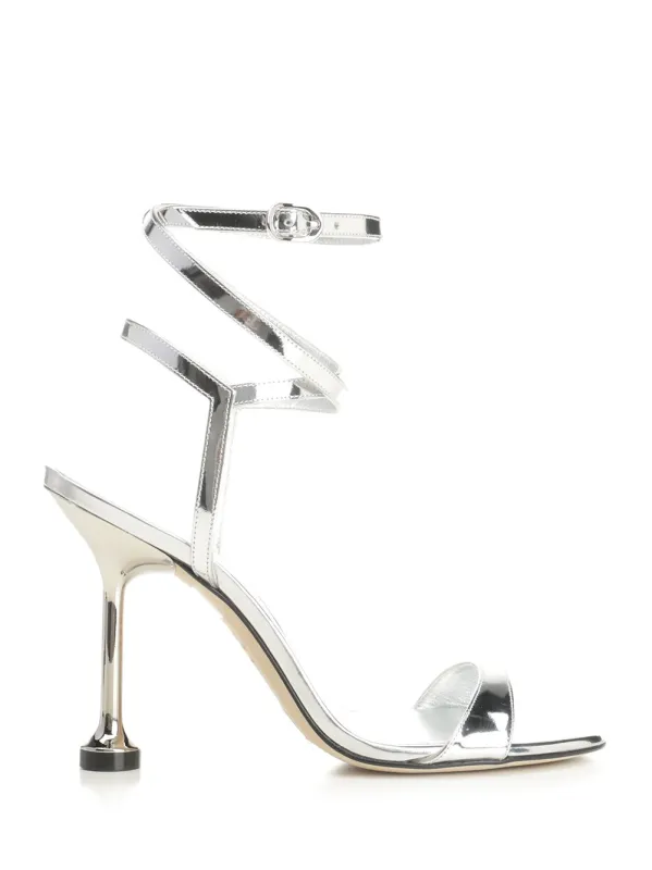 Nudistini Wrap 100 Sandals Silver made by Stuart Weitzman