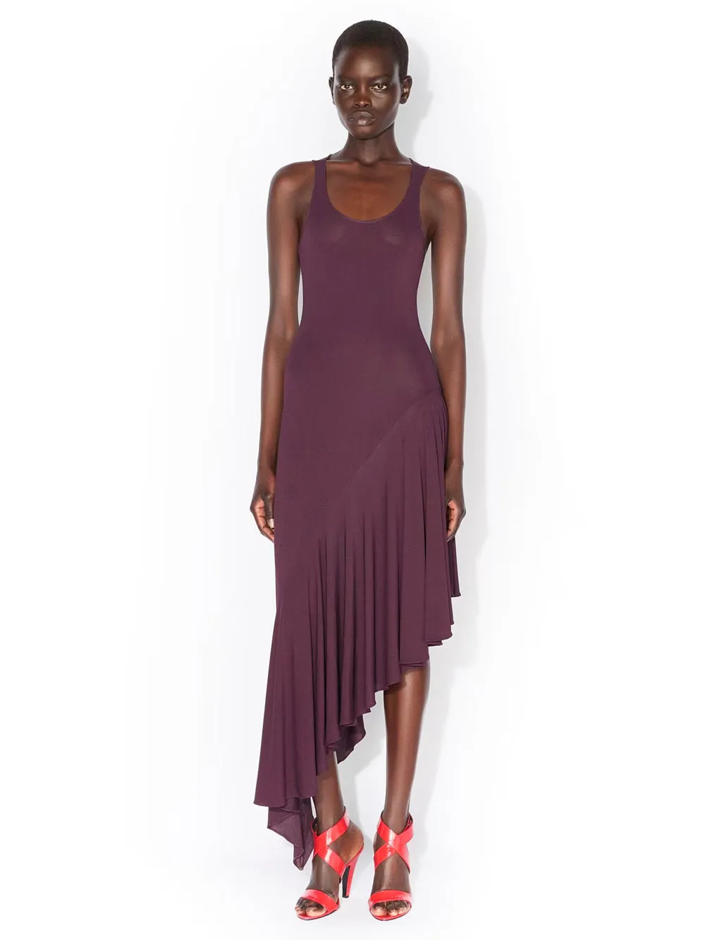 Asymmetric Dress In Fluent Jersey sold by Wanan Luxury product image thumbnail 2