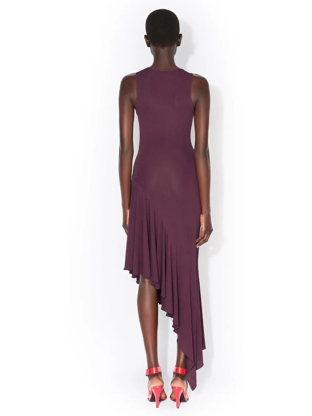 Asymmetric Dress In Fluent Jersey sold by Wanan Luxury product image thumbnail 3