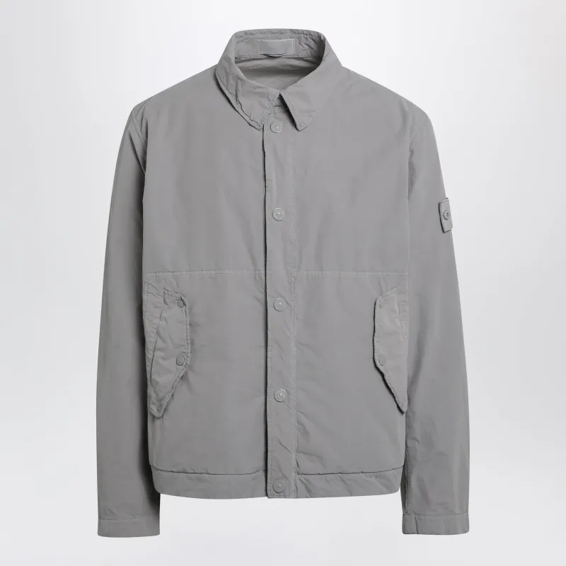 Dust Grey Drip-Proof Nylon Blend Jacket made by Wanan Luxury
