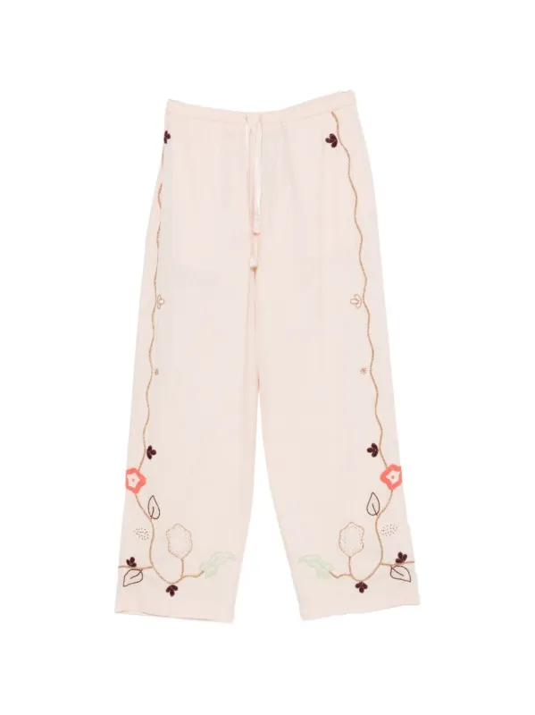 Embroidered Cotton Trousers made by Forte Forte