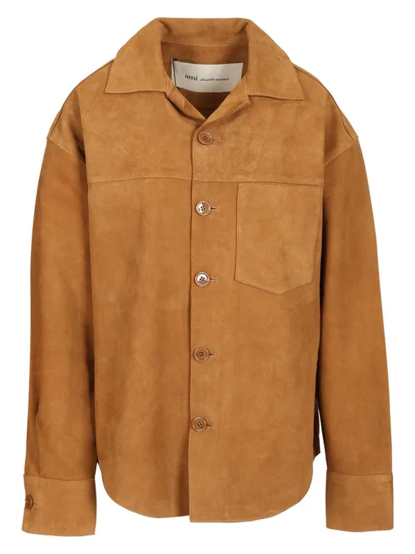 Suede Overshirt Jackets Beige sold by Wanan Luxury