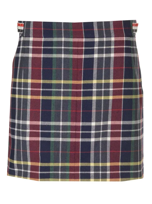 Tartan Mini Skirt Skirts Blue made by Thom Browne