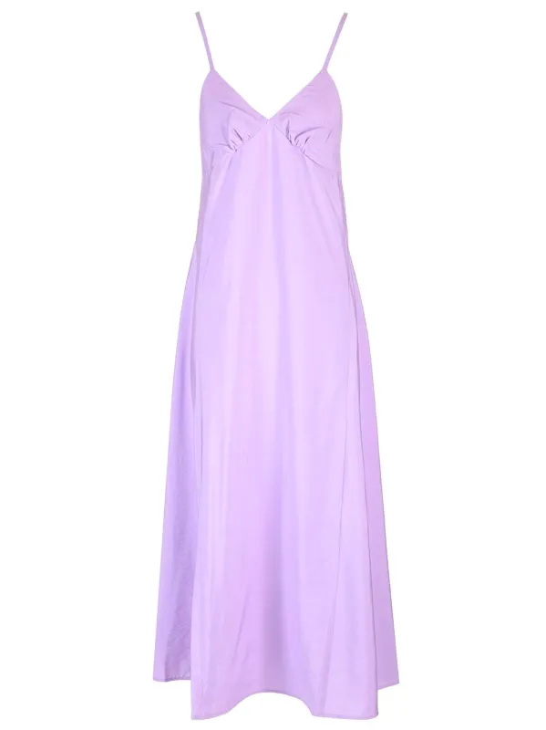 Lilac Maxi Dress Violet made by MAISON KITSUNE