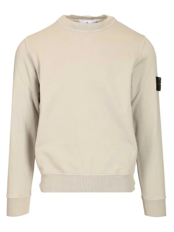 Organic Cotton Sweatshirt Sweatshirts Grey made by Stone Island