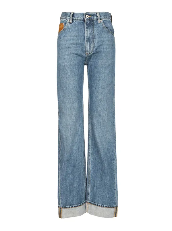 Straight-Leg Jeans Blue made by Bottega Veneta