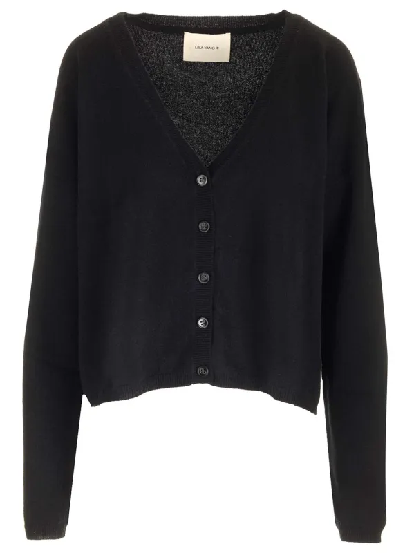 Abby Cardigan Knitwear Black sold by Wanan Luxury