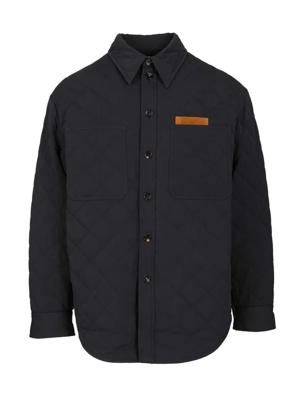 Quilted Overshirt Jackets Blue sold by Wanan Luxury