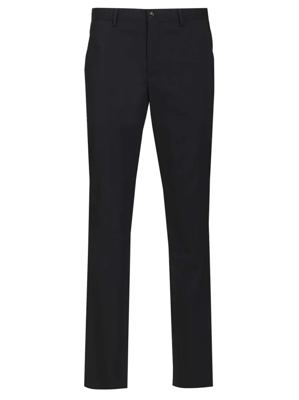 Flat Front In Virgin Wool Trousers Blue sold by Wanan Luxury