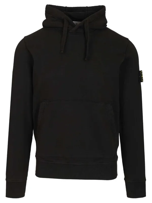 Organic Cotton Hooded Sweatshirt Sweatshirts Black sold by Wanan Luxury