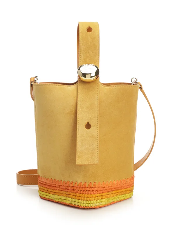 Bucket Bag Pebble Mini Handbags Yellow made by Loewe