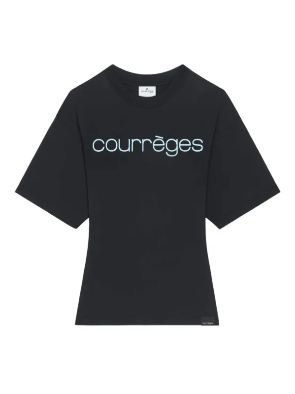 Waisted Printed Fitted T-Shirt made by Courreges