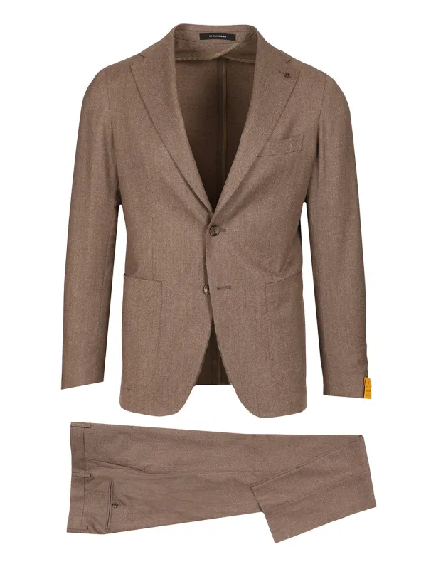 Wool And Silk Suit Dresses Brown made by Tagliatore