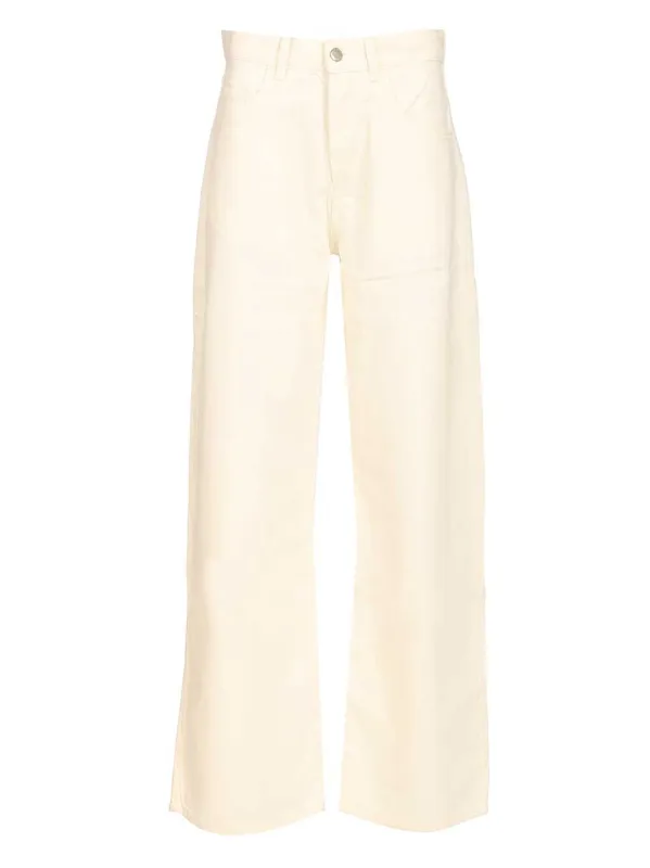 Wide Leg Jean - Low Waist Jeans White made by Wanan Luxury