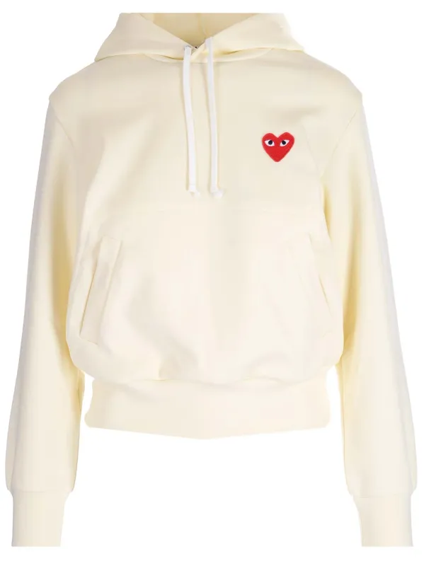 Classic-Style Hoodie Sweatshirts White made by Comme des Garcons PLAY