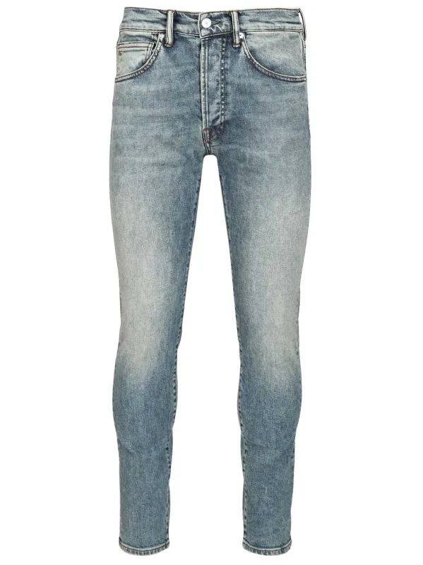 Denim Rock Skinny Stretch Jeans Light Blue made by Wanan Luxury