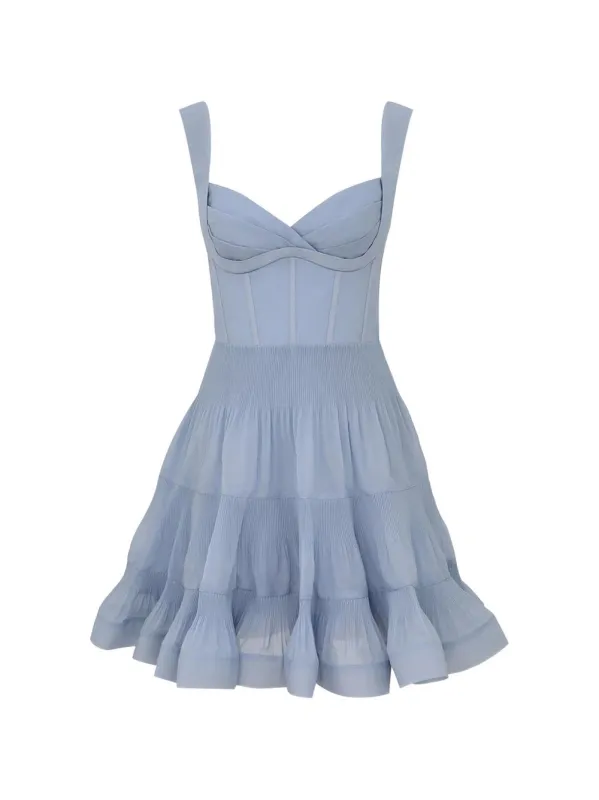 Pleated Mini Dress made by Zimmermann