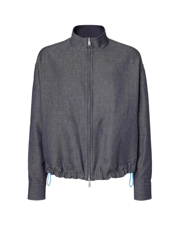 Reversible Denim Jacket With Embroidered Ff Logo sold by Wanan Luxury