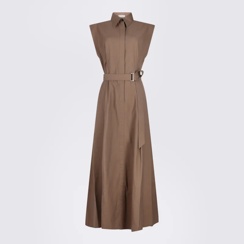 Dresses Brown made by Brunello Cucinelli
