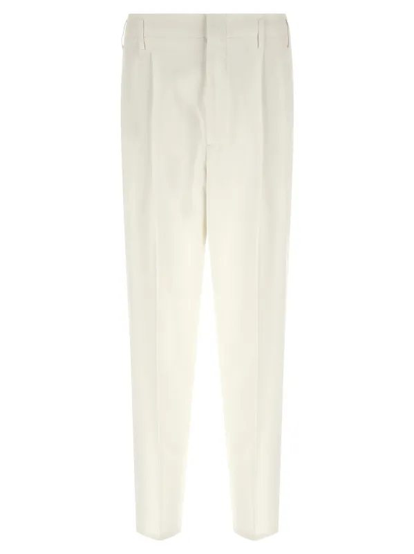 Cotton Trousers Pants White made by Brunello Cucinelli