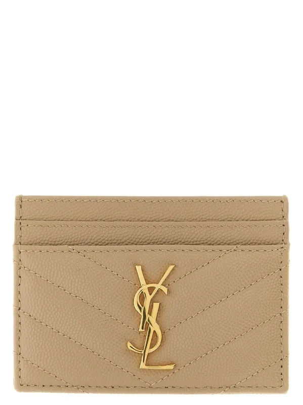 Cassandre Wallets And Card Holders Beige made by Yves Saint Laurent