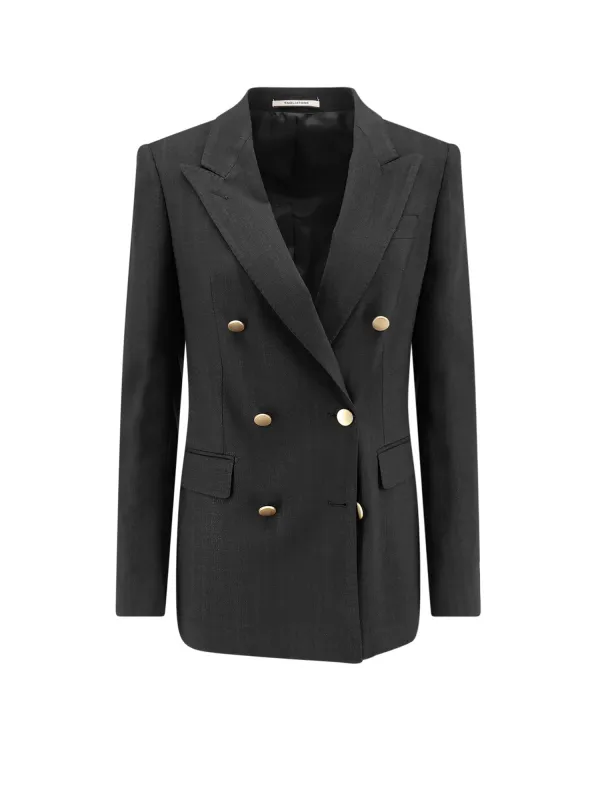 Parigi Double-Breasted Viscose Blend Blazer made by Tagliatore