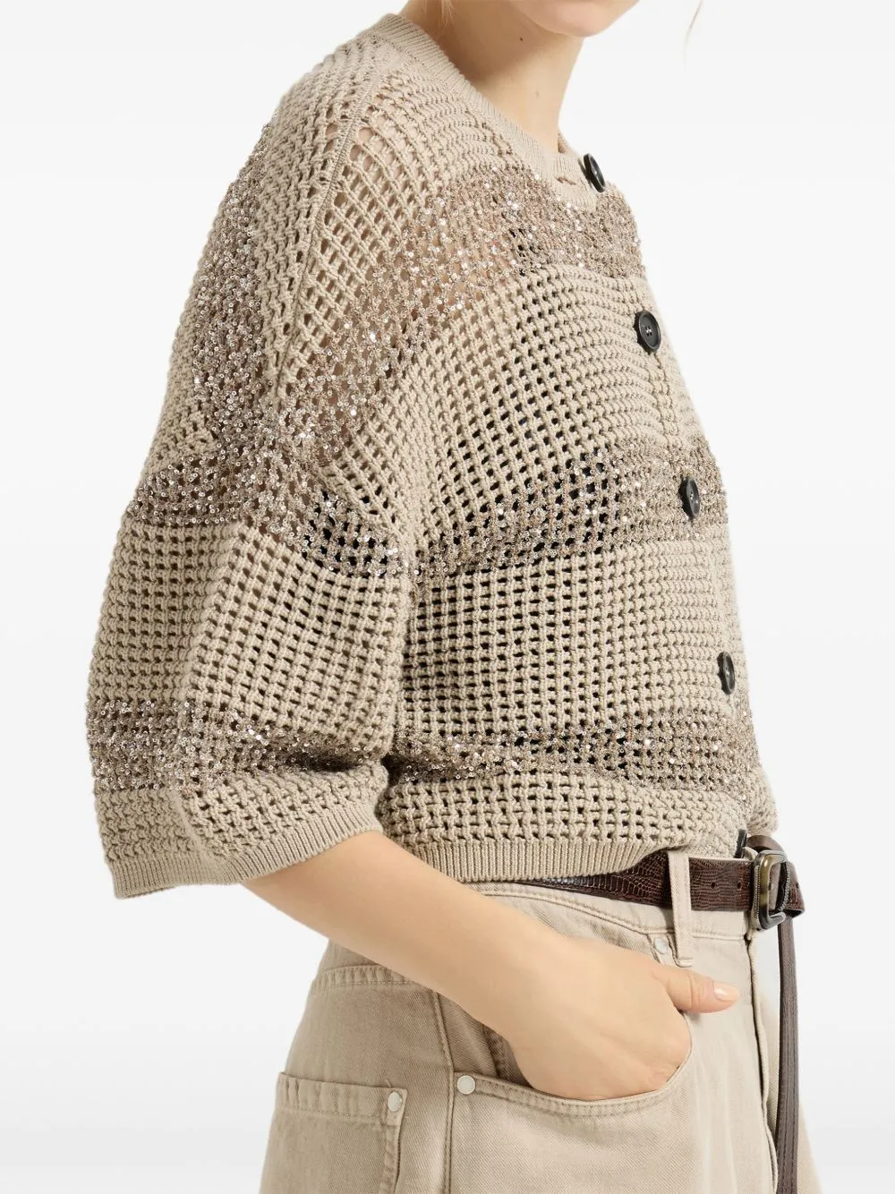 Sweaters Sabbia Brown sold by Wanan Luxury product image thumbnail 4