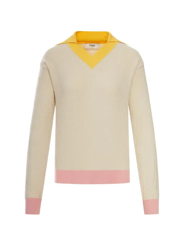 Cotton And Silk Blend Sweater made by Fendi