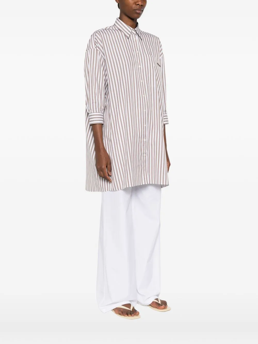 Striped Cotton And Silk Shirt sold by Wanan Luxury product image thumbnail 2