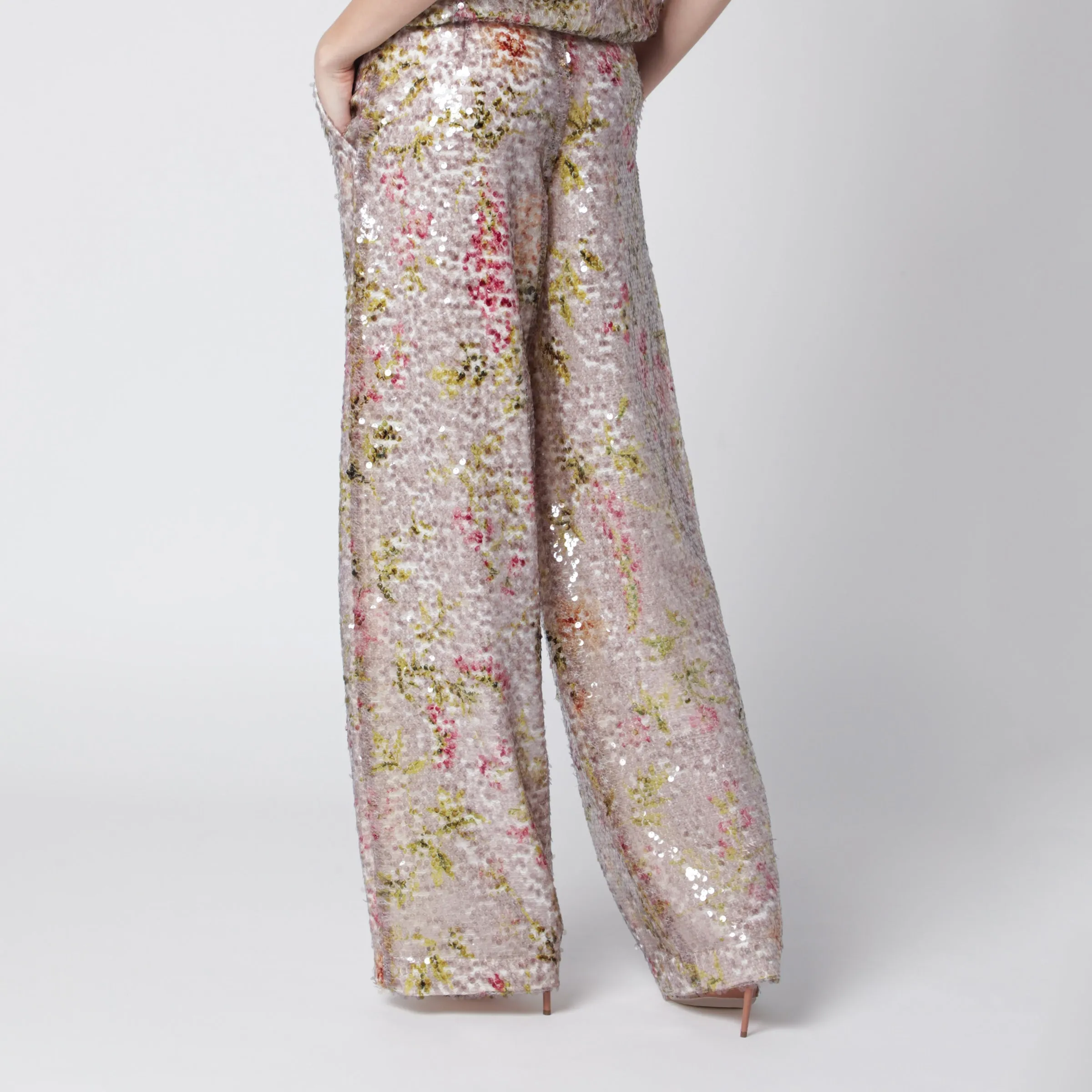 Sequin Trousers With Floral Pattern sold by Wanan Luxury product image thumbnail 2