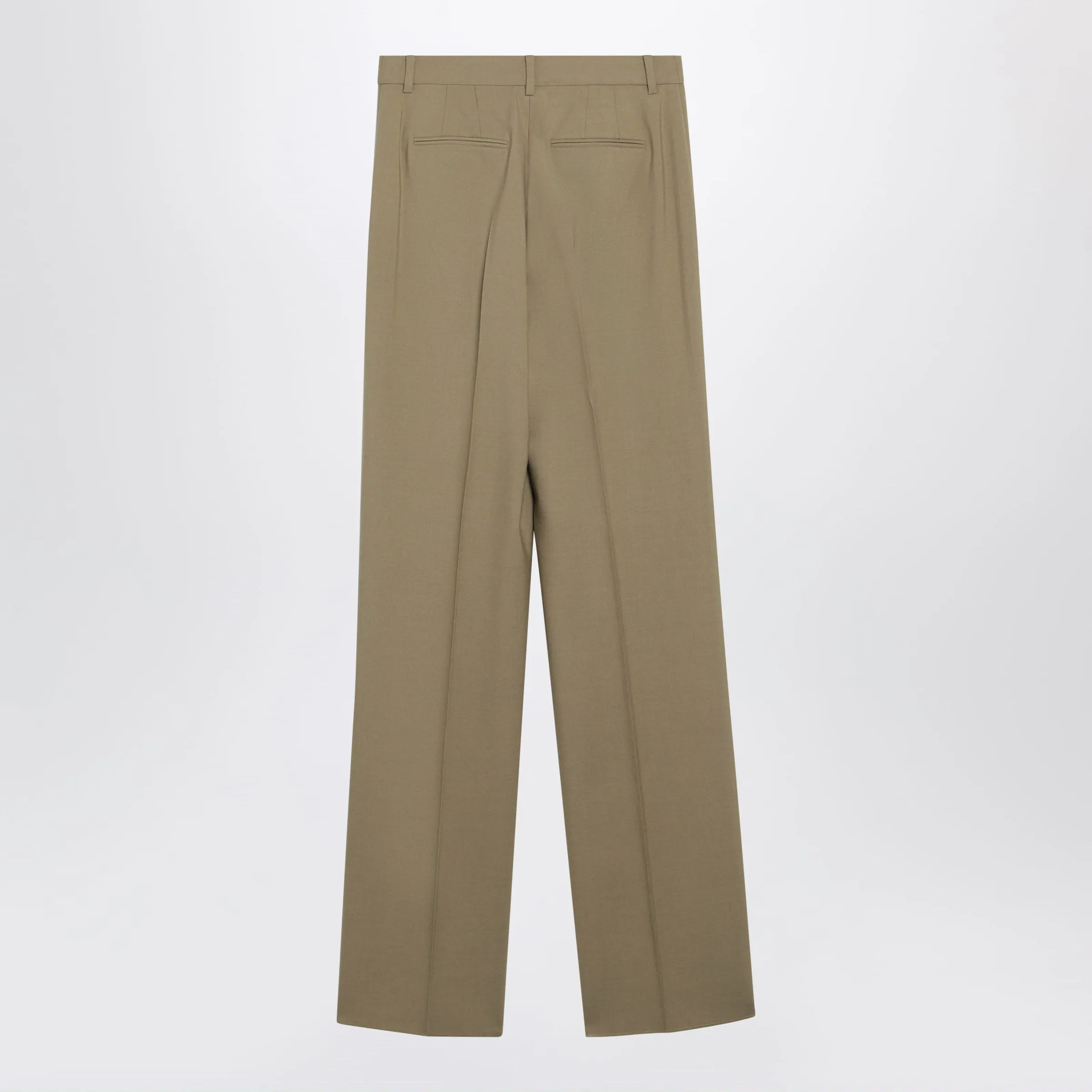 Wide-Leg Trousers In Camel Wool And Silk Poplin sold by Wanan Luxury product image thumbnail 2