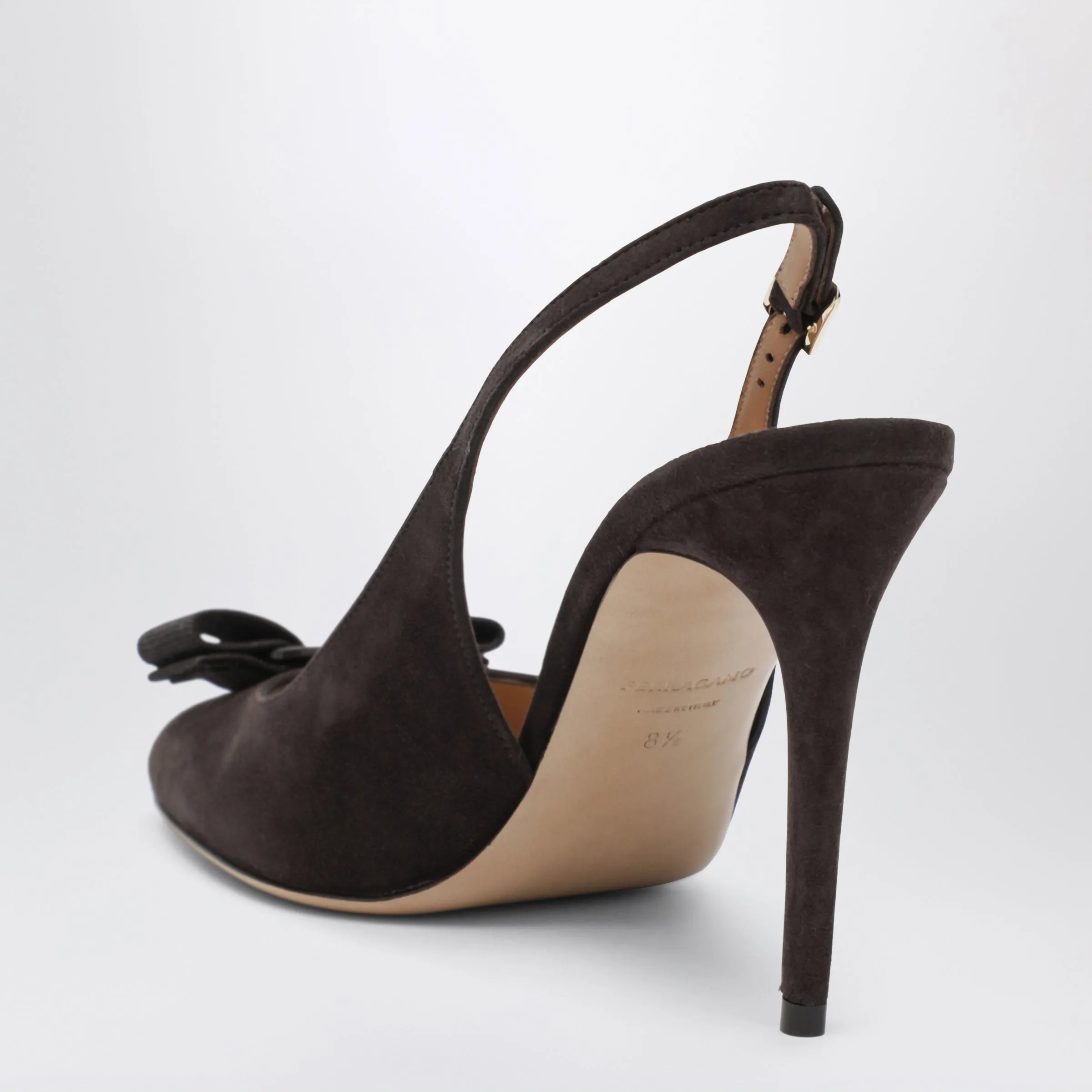 Vara Bow Slingbacks Dark Brown sold by Wanan Luxury product image thumbnail 2