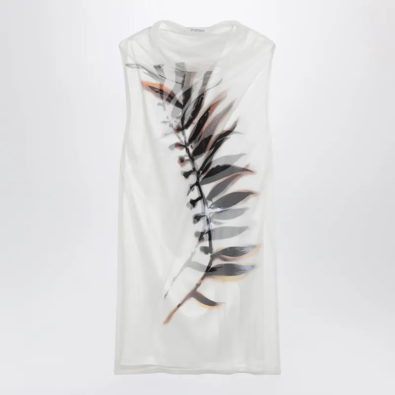 White Double-Layer Dress In Satin And Tulle made by Sportmax