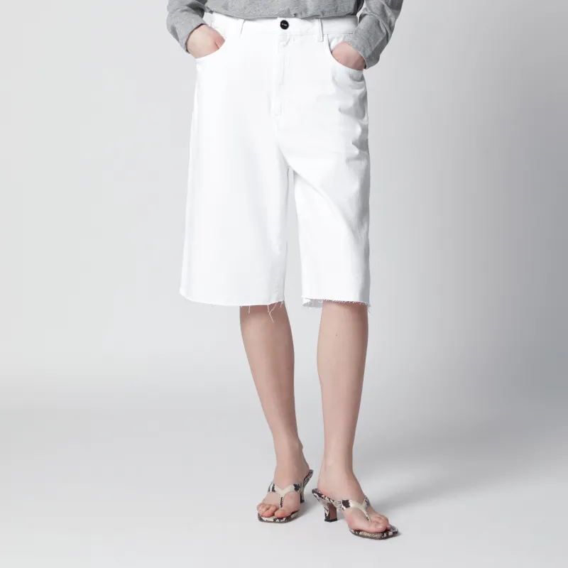 White Cotton Bermuda Shorts made by Rohe