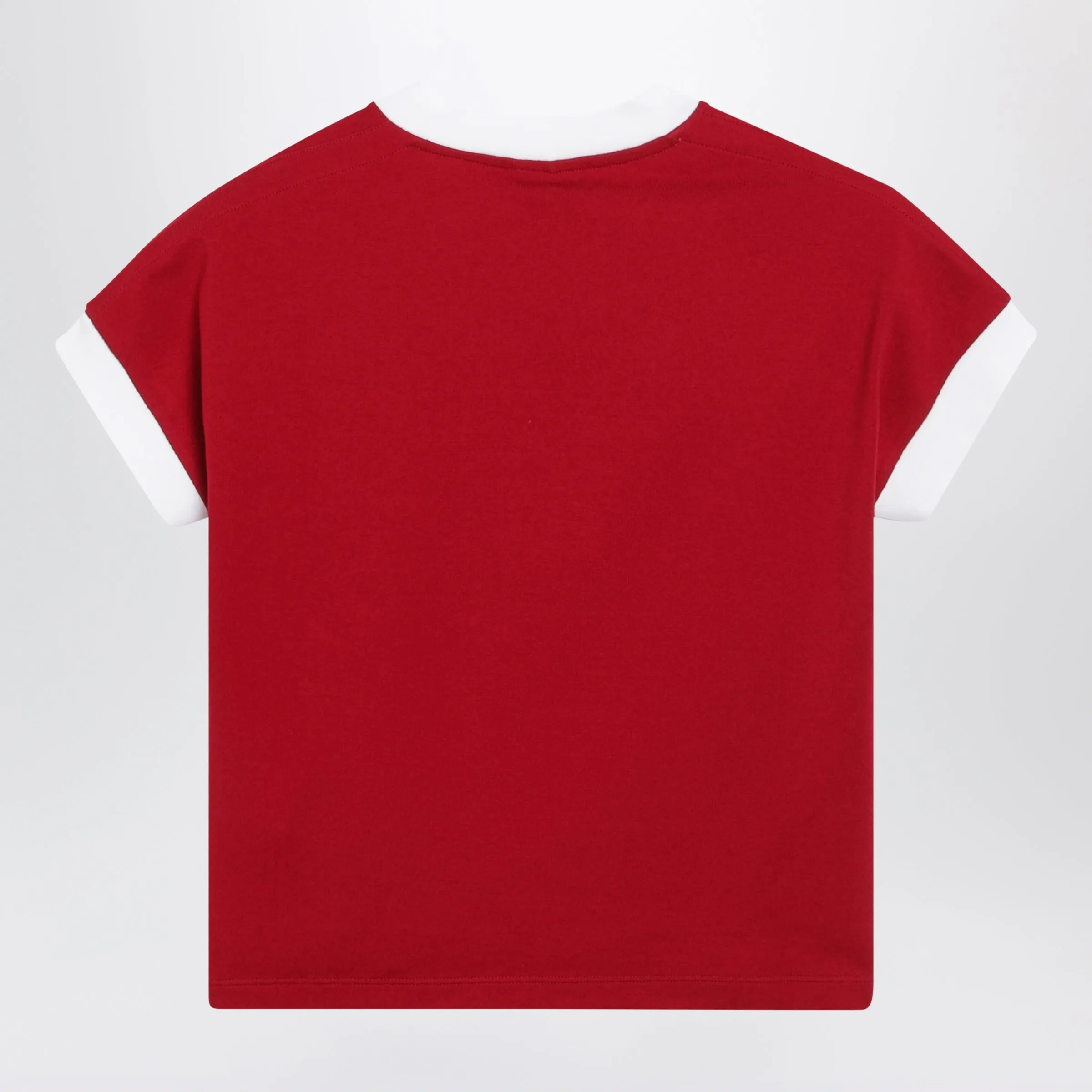 Red Cotton Jersey T-Shirt sold by Wanan Luxury product image thumbnail 2