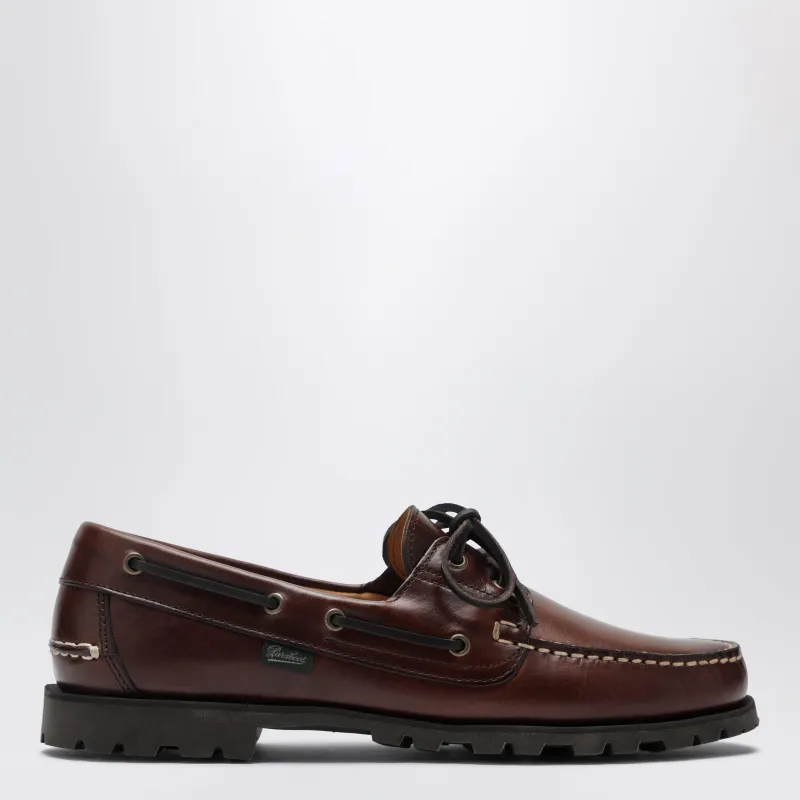 Malo Brown Loafers In Leather made by Paraboot