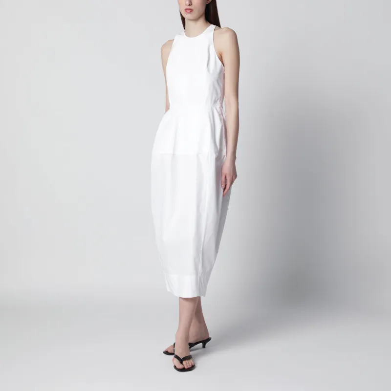 White Midi Cotton Dress made by Rohe
