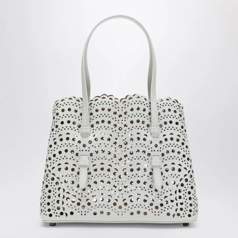 Mina 25 Bag In White Vienne Wavy Calfskin Leather sold by Wanan Luxury