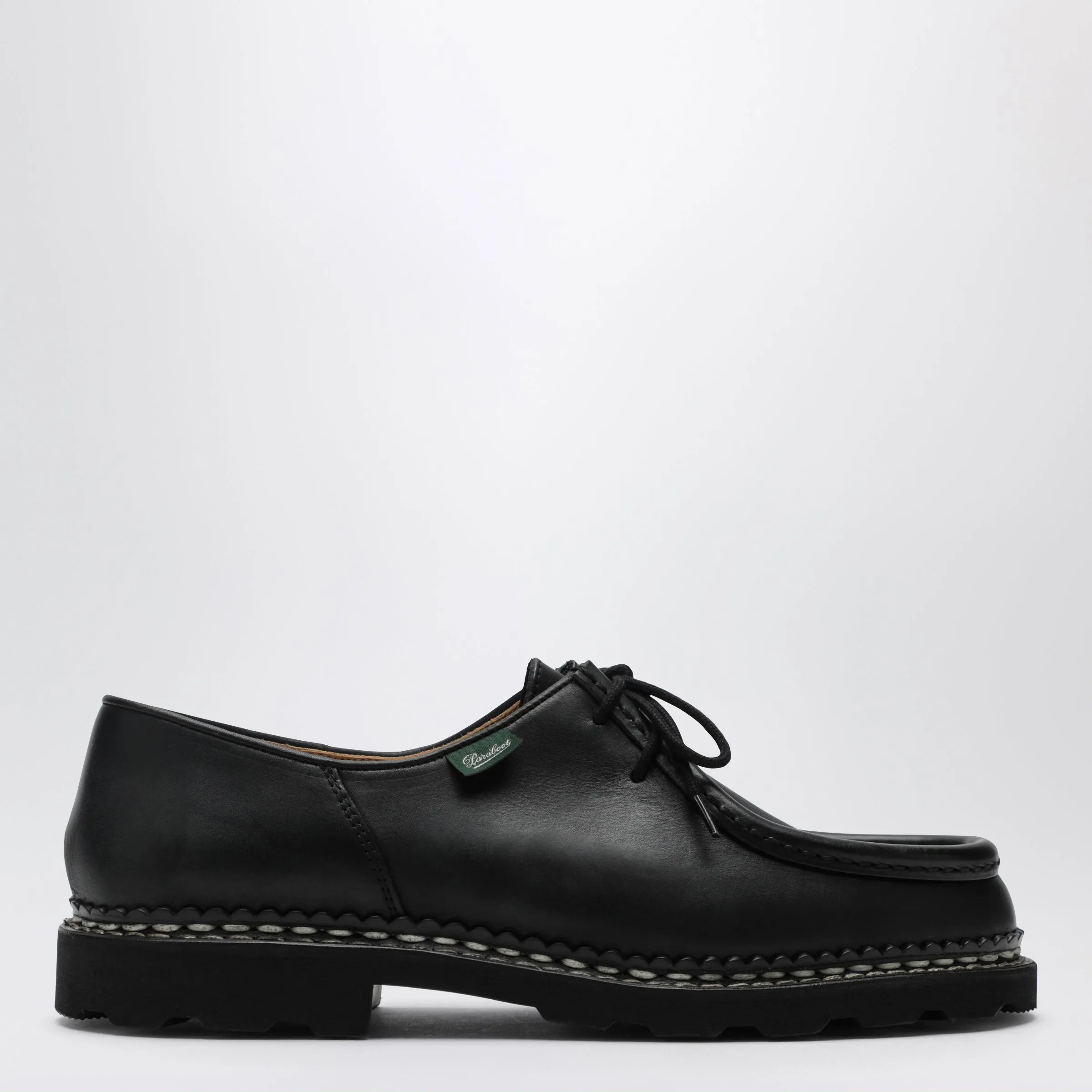 Michael Black Lace-Up Shoes In Leather sold by Wanan Luxury