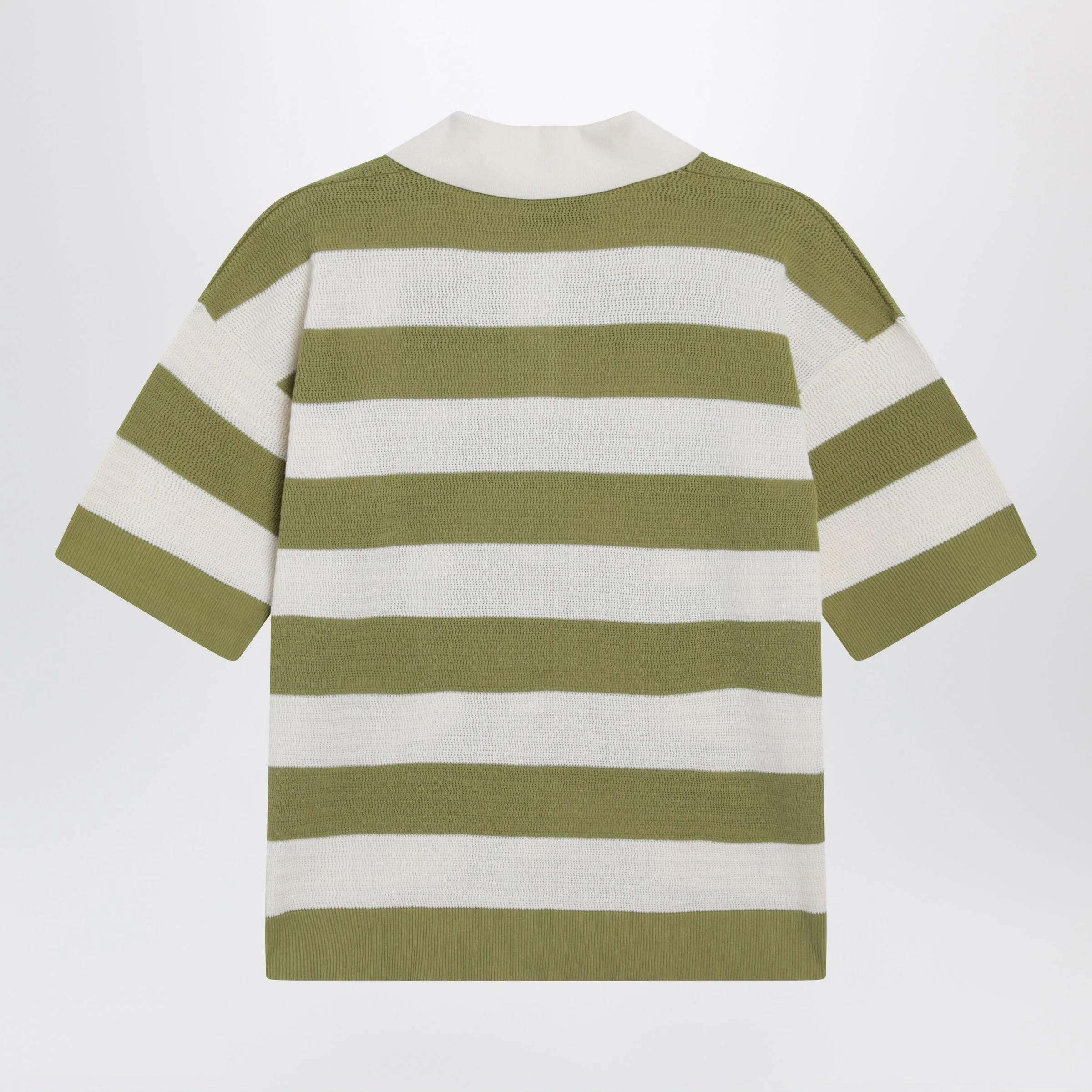 Ami De Coeur Striped Cotton Knit Polo Shirt sold by Wanan Luxury product image thumbnail 2