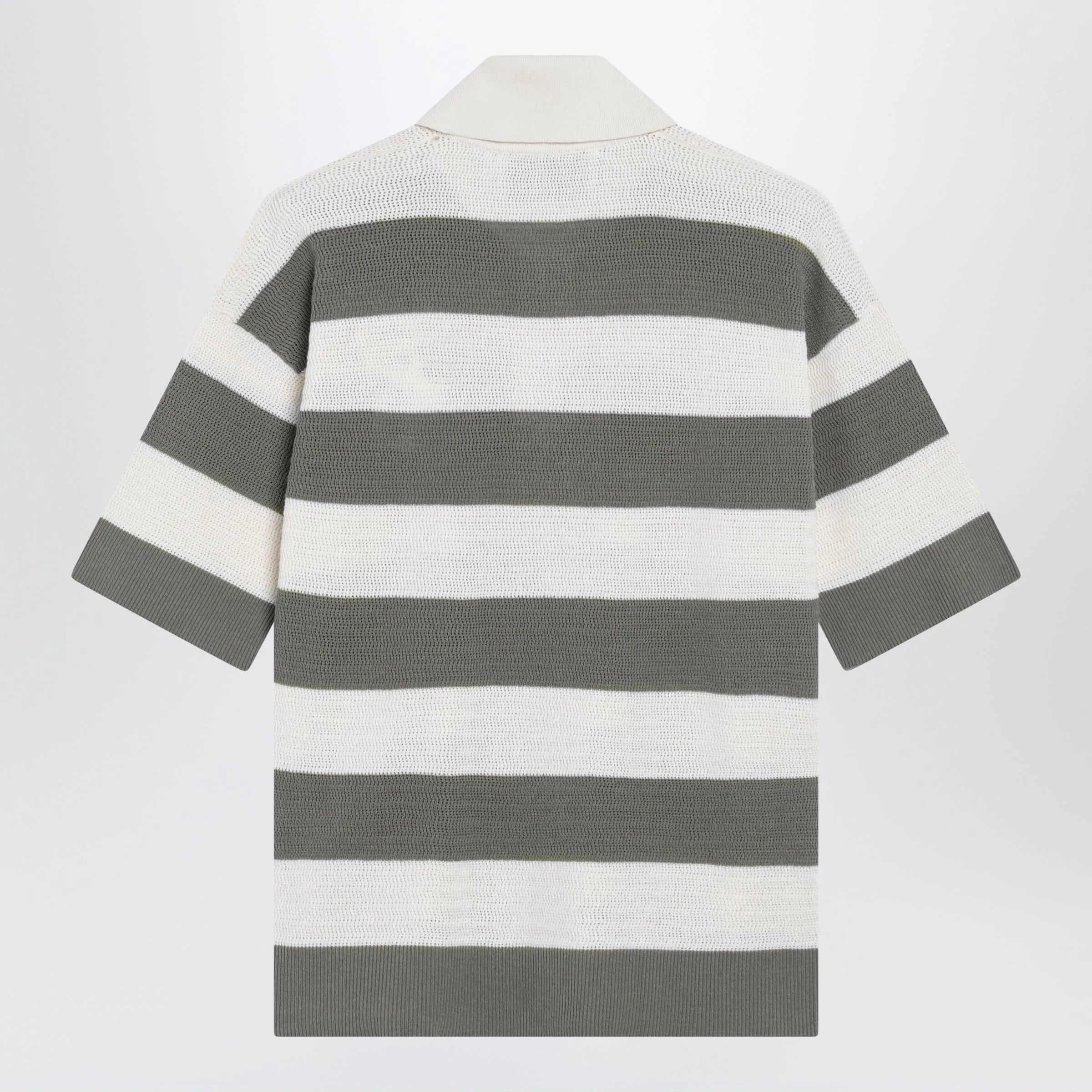 Ami De Coeur Striped Cotton Knit Polo Shirt sold by Wanan Luxury product image thumbnail 2