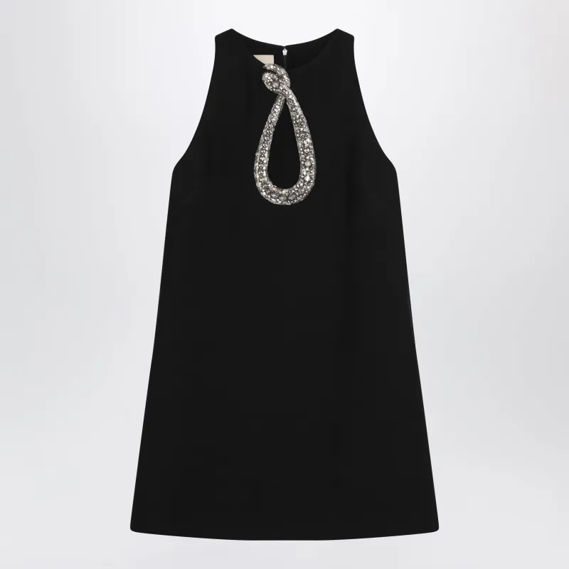 Short Embroidered Crepe Couture Dress made by Valentino Garavani