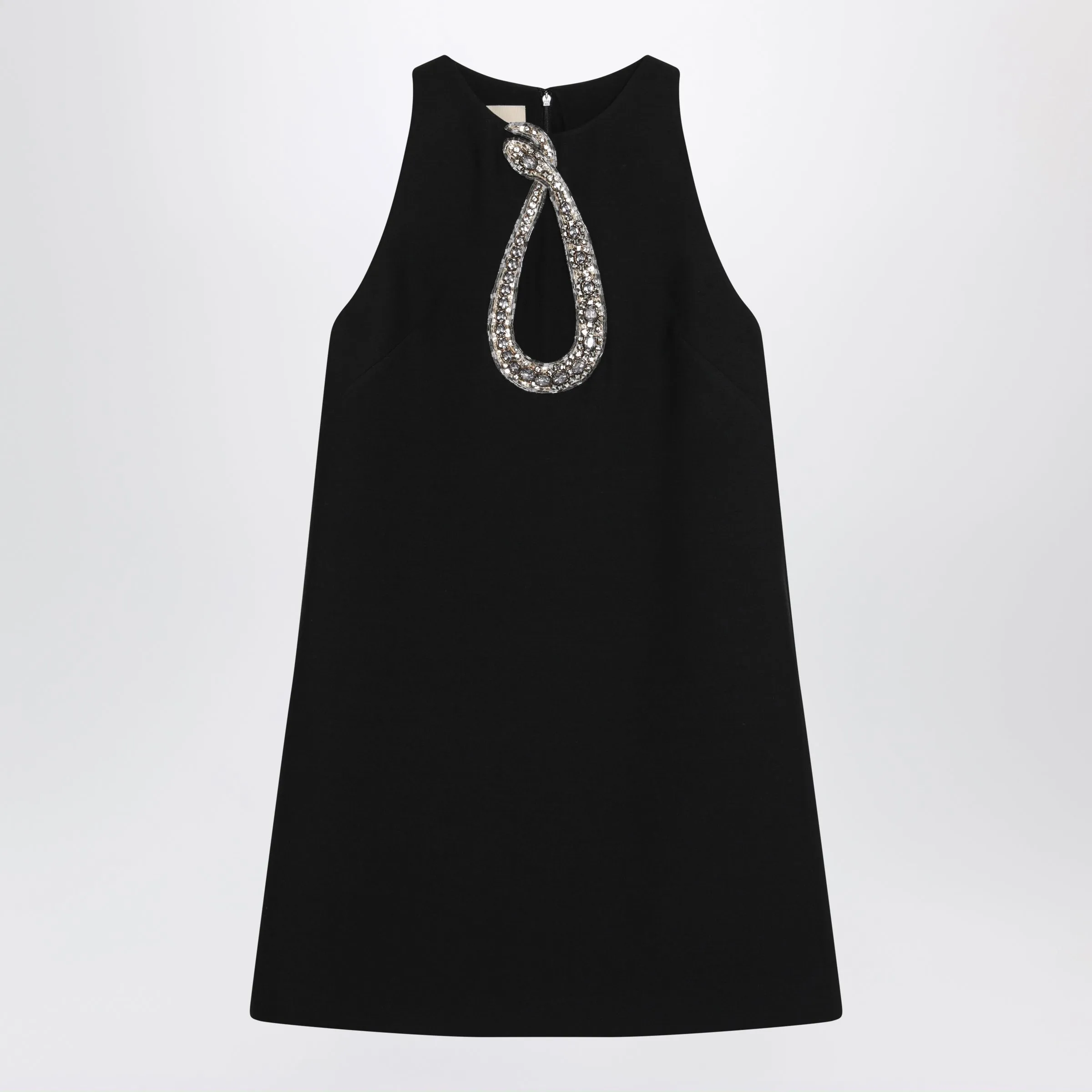 Short Embroidered Crepe Couture Dress sold by Wanan Luxury