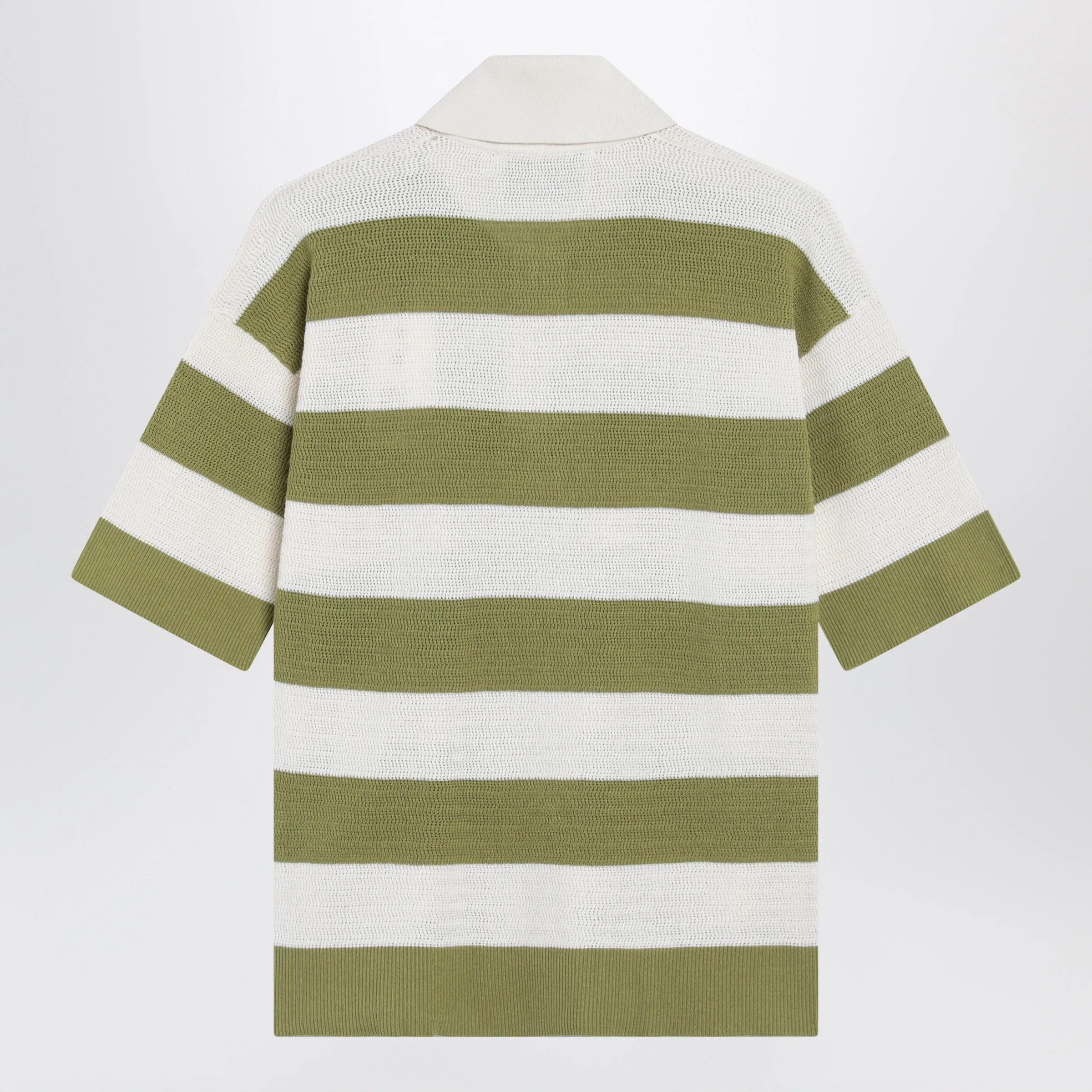 Ami De Coeur Striped Cotton Knit Polo Shirt sold by Wanan Luxury product image thumbnail 2